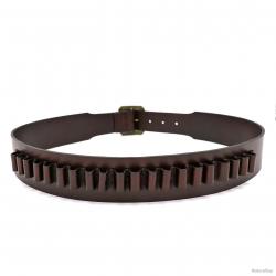 CARTOUCHIÈRE DE LUXE EN CUIR POUR MUNITIONS CALIBRE .44/.45 - LIVRAISON GRATUITE