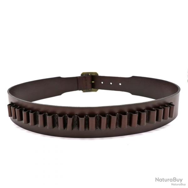 CARTOUCHIRE DE LUXE EN CUIR POUR MUNITIONS CALIBRE .44/.45 - LIVRAISON GRATUITE
