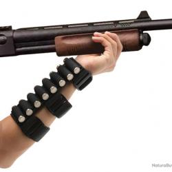CARTOUCHIERE TACTIQUE POUR AVANT-BRAS 8 MUNITIONS CALIBRE 12 - NOIR - LIVRAISON GRATUITE