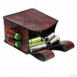 SUPERBE SACOCHE POUR CARTOUCHES EN CUIR PATINÉ - LIVRAISON GRATUITE