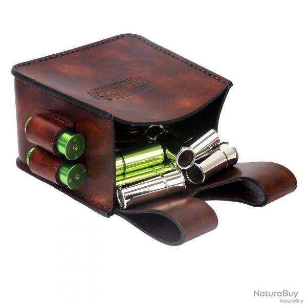SUPERBE SACOCHE POUR CARTOUCHES EN CUIR PATIN - LIVRAISON GRATUITE