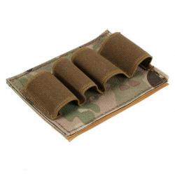 CARTOUCHIÈRE VELCRO 4 MUNITIONS CALIBRE 12 - CAMO MULTICAM - LIVRAISON GRATUITE