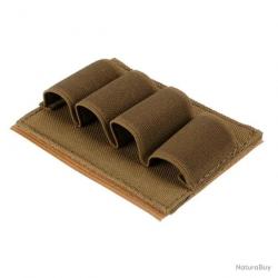 CARTOUCHIÈRE VELCRO 4 MUNITIONS CALIBRE 12 - KAKI - LIVRAISON GRATUITE