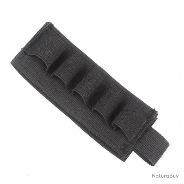 Cartouchire velcro 5 munitions calibre 12 - noir - livraison gratuite