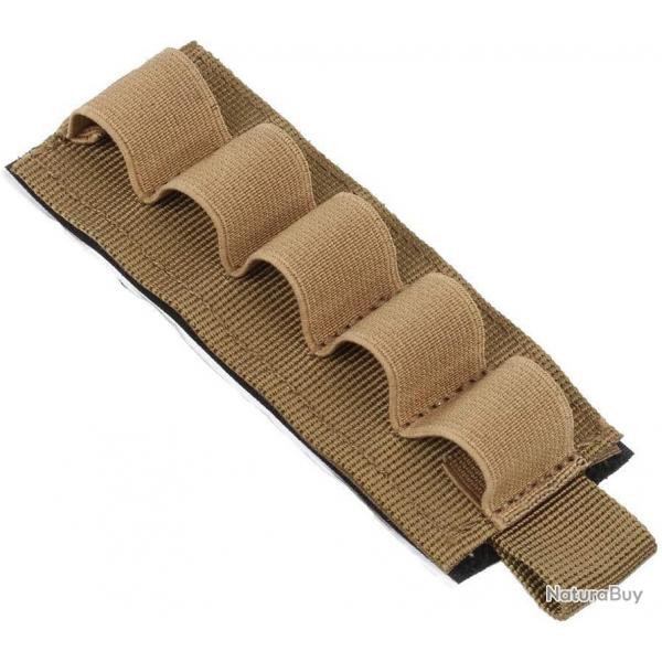 Cartouchire velcro 5 munitions calibre 12 - kaki - livraison gratuite