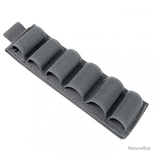 Cartouchire velcro 6 munitions calibre 12 - gris - livraison gratuite