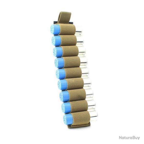 Cartouchire velcro 9 munitions calibre 16 - kaki - livraison gratuite