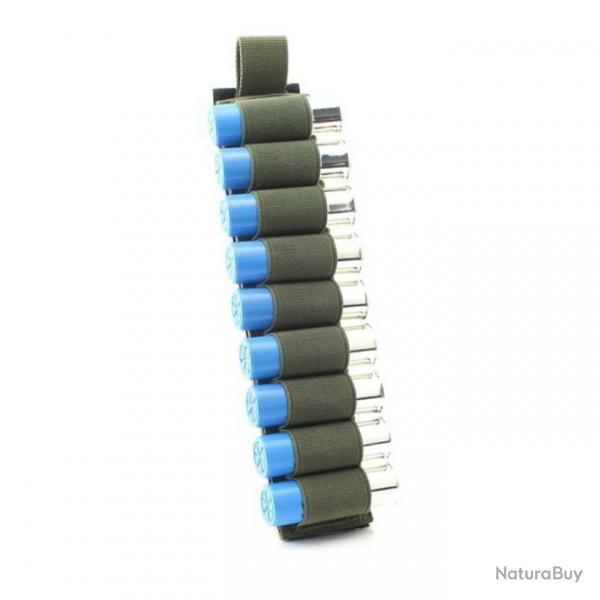 Cartouchire velcro 9 munitions calibre 16 - vert - livraison gratuite