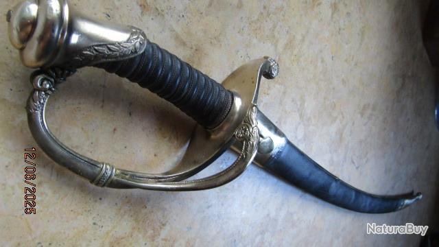 Sabre infanterie officier 1821 atypique fourreau colonial remplacé zinc ...
