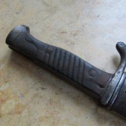 baionnette fusil mauser G98 ww1 première guerre 1916 2° type Solingen E&FHORSTER fourreau abimé côté