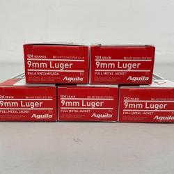 !! NEUF !! CARTOUCHE AGUILA CALIBRE 9x19 FMJ 124gr par 250