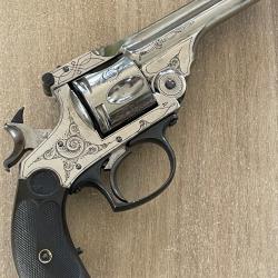 REVOLVER À BRISURE MANUFACTURE D'ARMES DE ST ETIENNE ENTIÈREMENT GRAVÉ, ETAT EXCEPTIONNEL
