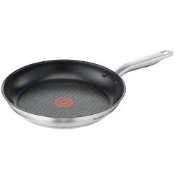Poêle Virtuoso 250° revêtement antiadhésif acier inox noir Ø30 cm