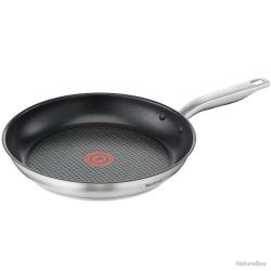 Poêle Virtuoso 250° revêtement antiadhésif acier inox noir Ø30 cm