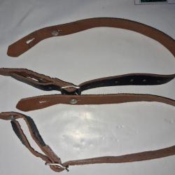 2 jugulaires pour casque Allemand WW2 en reproduction , datée 1942  A25