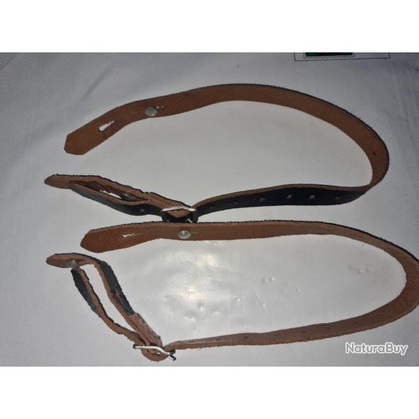 2 jugulaires pour casque Allemand WW2 en reproduction , date 1942  A25