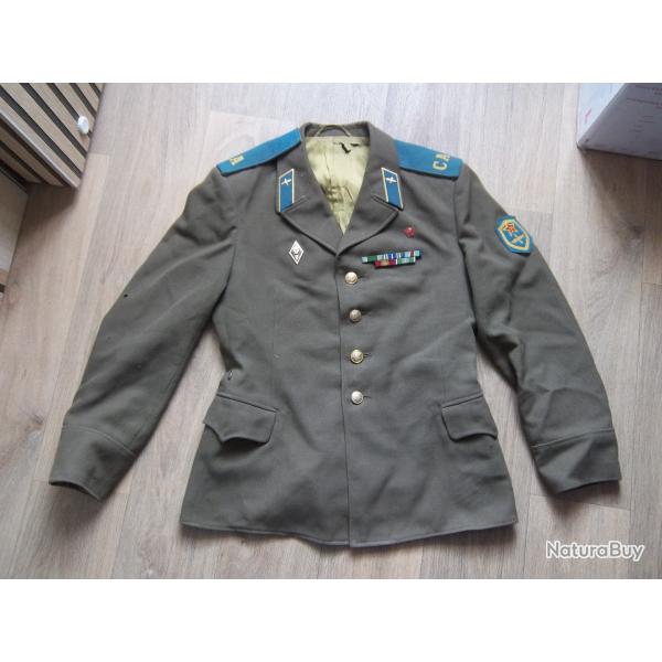 Veste militaire Russe avec insignes dcoration arme air (voir photos)