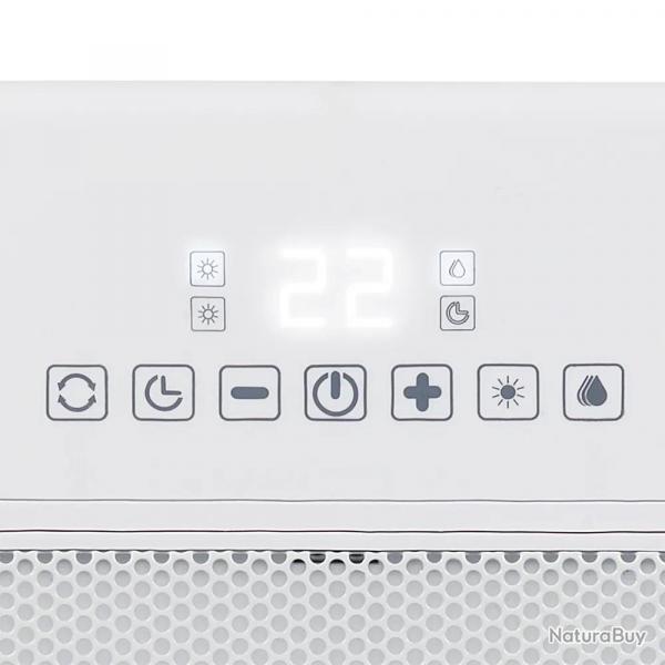 Chauffage et humidificateur minuterie 12h 1800W 19,8x15,5x30,5cm