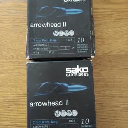 Balles Sako 2x 10 neuves 7 mm Rem