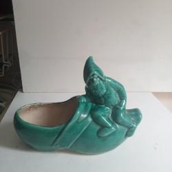 sabot en ceramique émaillé 1940 longueur 19 cm hauteur 15 cm