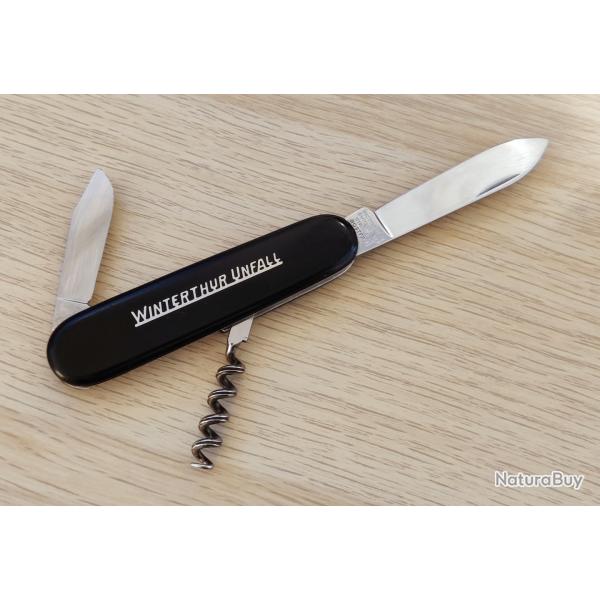 Victorinox couteau Suisse Gourmet 84mm Victoria 1957-1973 Winterthur Black Insert Mtallique
