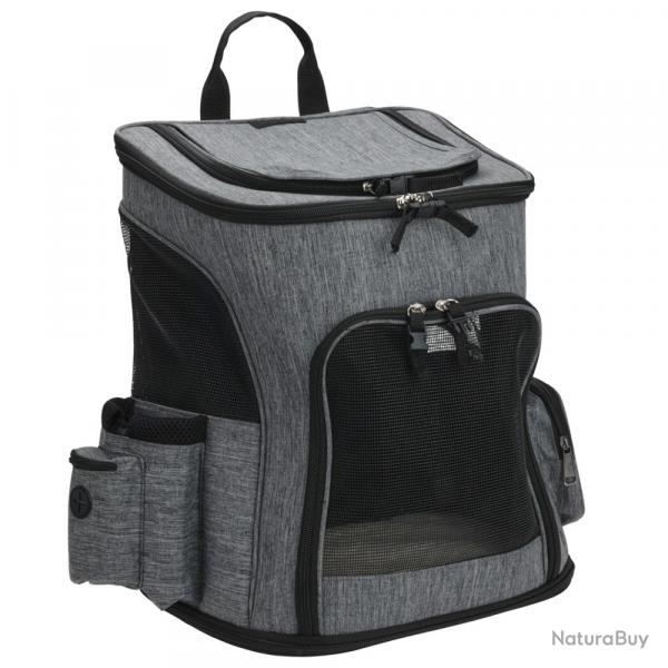 Sac  dos pour animaux 32,5 x 25 x 40 cm gris