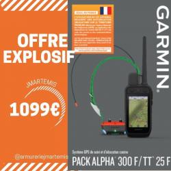OFFRE LIMITEE Garmin Alpha® 300F TT25F + 1 an ACUFA - Pack officiel France avec licence incluse
