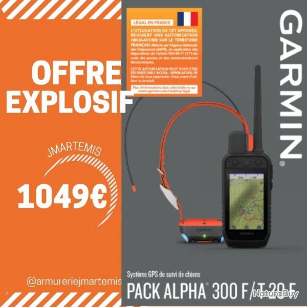OFFRE LIMITE - Garmin Alpha 300F avec un collier T20F + 1 an ACUFA - Pack officiel France avec lice