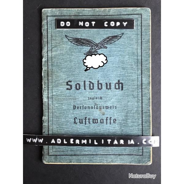 Soldbuch Luftwaffe numro 47 La Rochelle