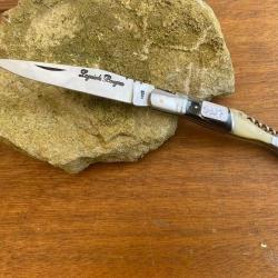 COUTEAU LAGUIOLE  CORNE ET OS TIRE BOUCHON   2025 N   1