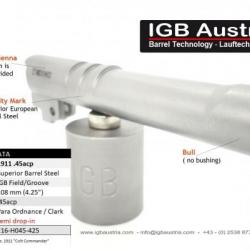 CANON IGB MATCH TYPE 1911/2011 BULL BARREL 6" 45 ACP EPROUVÉ