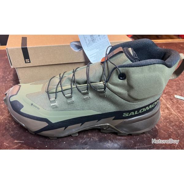 Chaussures SALOMON Cross Hike Tracker GTX Verte neuve T : 43 1/3