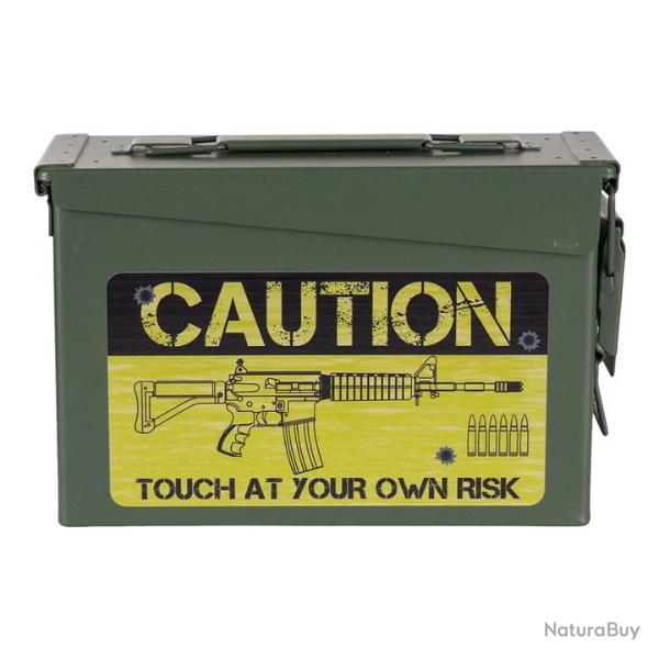 Bote  munitions Cal. 30mm - Design Militaire Caution Risk