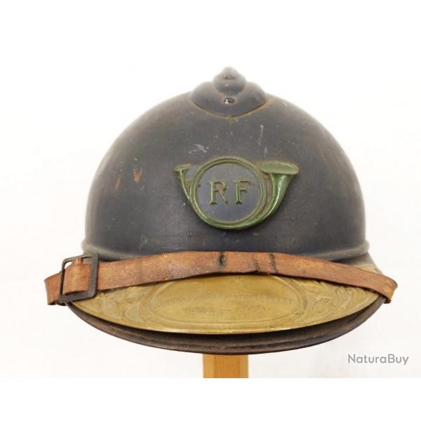 WW1 CASQUE ADRIAN MODELE 1915 CHASSEUR - FRANCE PREMIERE GUERRE MONDIALE France 1ere GM Trs bon  Mi