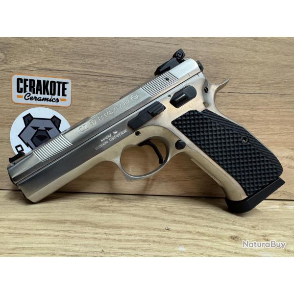 PISTOLET CZ 97B CUSTOM SAO NICKELE 45ACP OCCASION