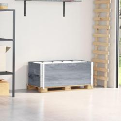Colliers de palette 2 pcs gris 100x50 cm bois de pin solide alsavelo