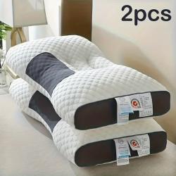 Oreillers ergonomiques réglables Design moderne doux avec fermeture à glissière Protège cou et nuque