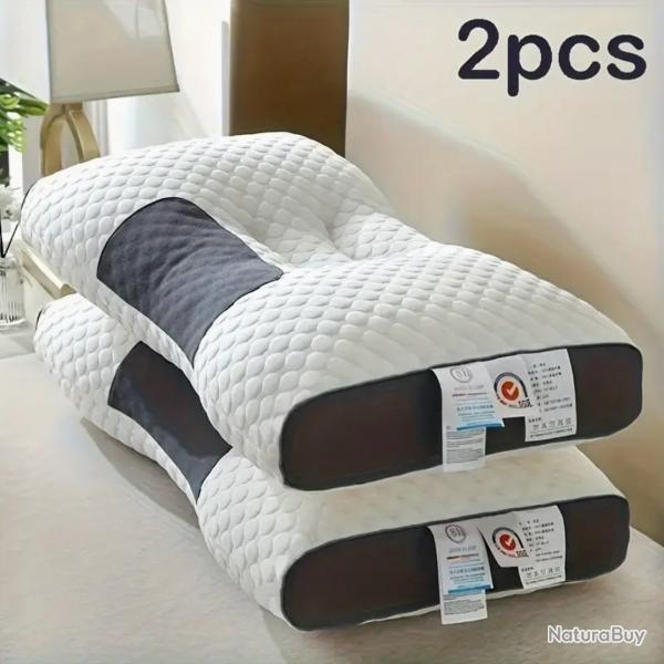 Oreillers ergonomiques rglables Design moderne doux avec fermeture  glissire Protge cou et nuque