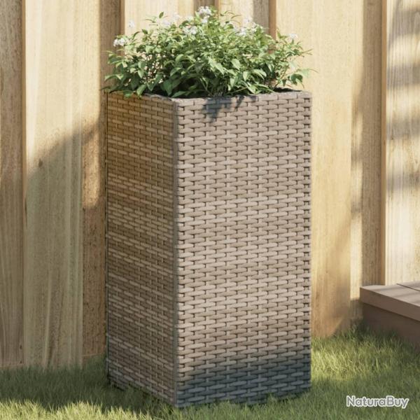 Jardinires 2 pcs gris 30x30x60 cm rsine tresse