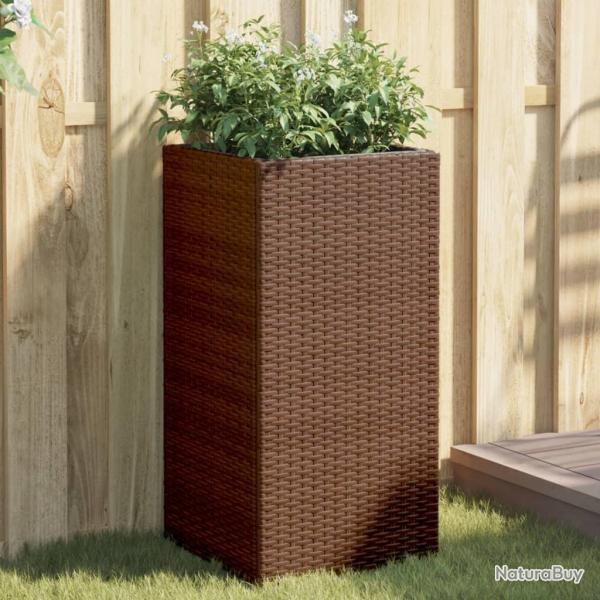 Jardinires 2 pcs marron 40x40x80 cm rsine tresse