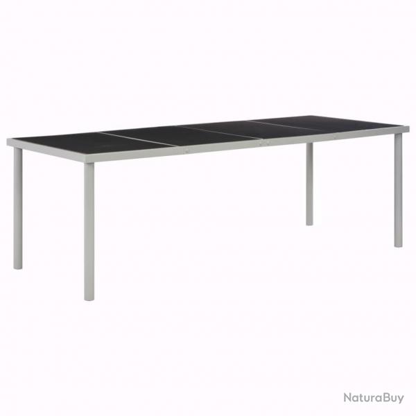 Table de jardin Noir 220x90x74,5 cm Acier