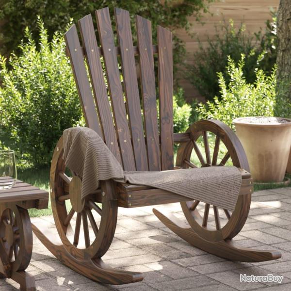 Chaises  bascule Adirondack lot de 2 bois de sapin massif