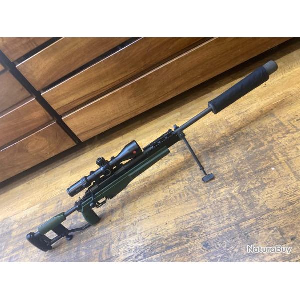 carabine SAKO TRG 42 Crosse pliante verte calibre 338 LM + Lunette Leica PRS 5-30x56i + modrateur