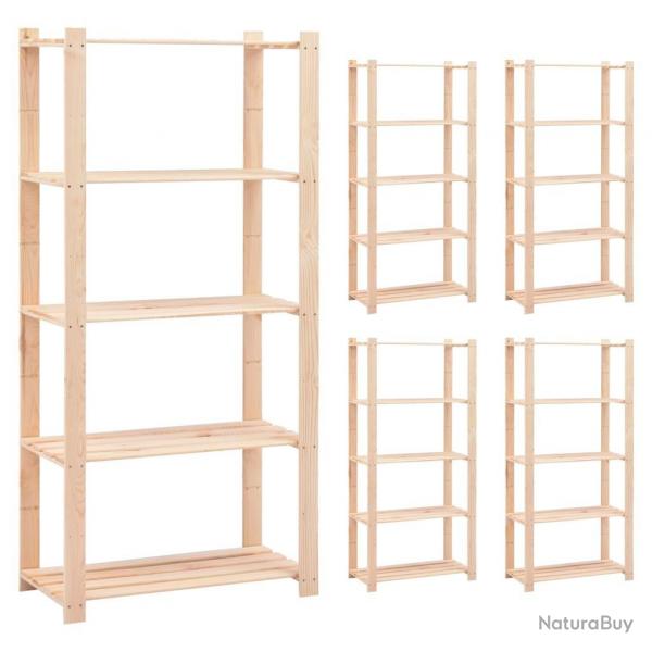 tagres de rangement  5 niveaux 5 pcs 80x38x170 cm Pin 250 kg