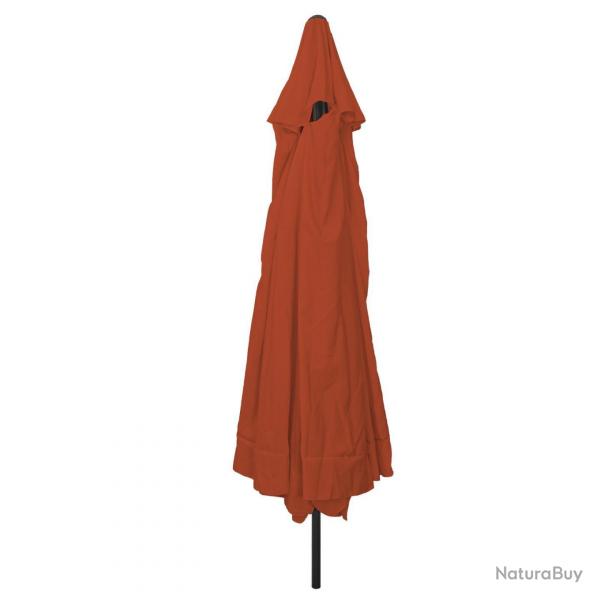 Parasol de jardin395x245 cm Terracotta