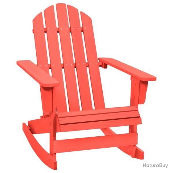 Chaise  bascule de jardin Adirondack bois de sapin rouge