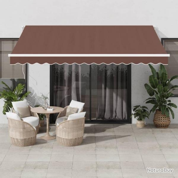 Auvent manuel rtractable marron 400x300 cm