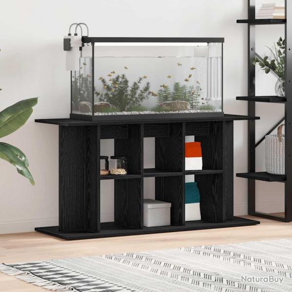 Support pour aquarium chne noir 120x40x60 cm bois d'ingnierie