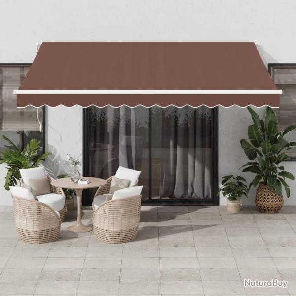 Auvent manuel rtractable marron 400x350 cm