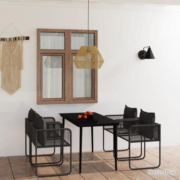 Ensemble  manger de jardin 5 pcs Noir